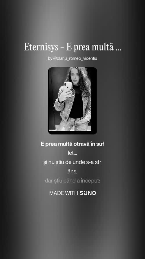 E prea multă otravă în suflet…